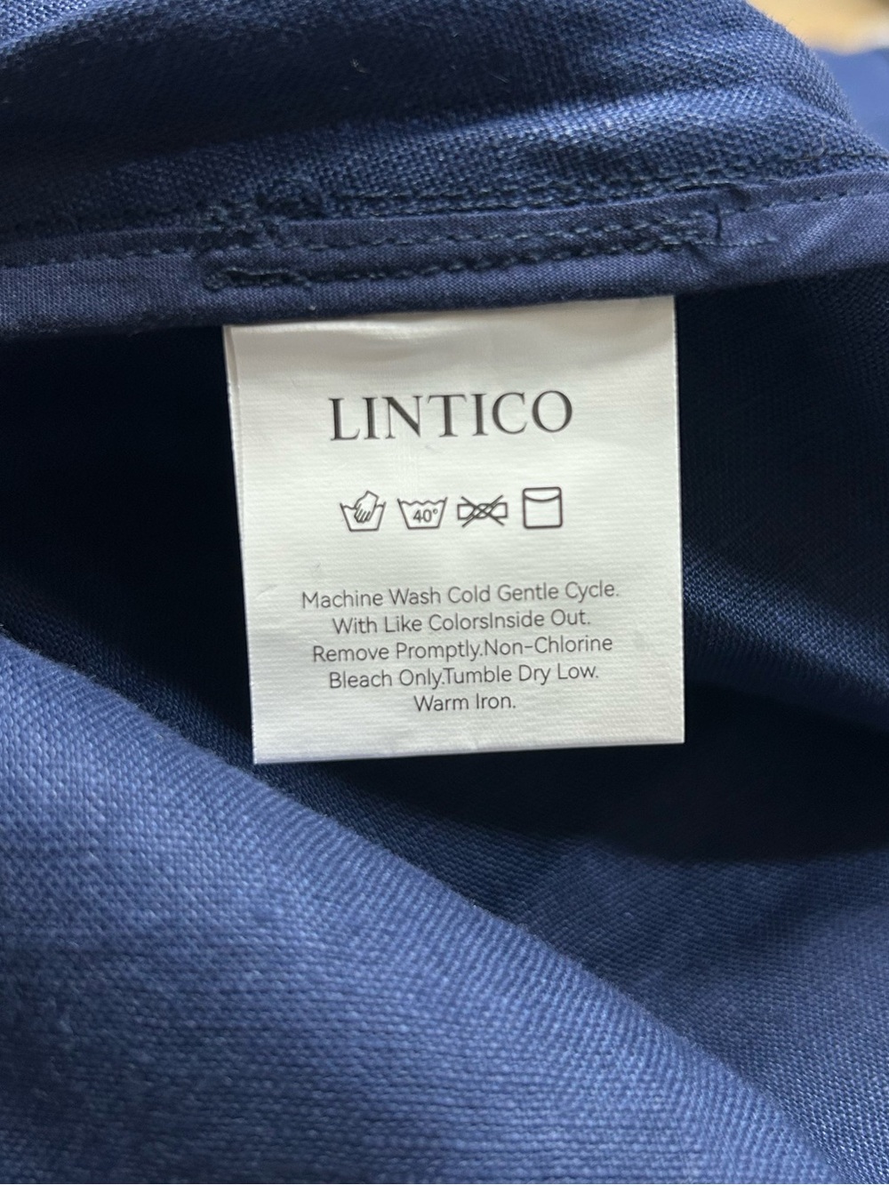 NEW Lintico Fiona Crescent Collar Flutter Sleeve Midi Dress XL Navy Lagenlook - Picture 13 of 16